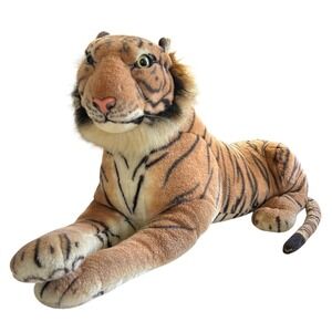 VTG Kellytoy Large Realistic Bengal Tiger Plush Stuffed Animal Jungle Safari 27"